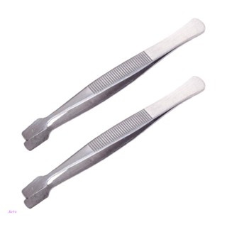 Aoto แสตมป์ เครื่องมือสะสม แหนบ พิลาทิส คิ้ว คีม ประสาน แหนบ 2 ชิ้น