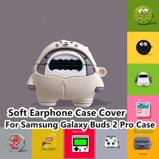 พร้อมส่ง! เคสหูฟัง แบบนิ่ม ลายการ์ตูนฉลาม สําหรับ Samsung Galaxy Buds 2 Pro Buds 2 Pro