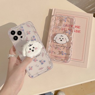 เคสโทรศัพท์มือถือซิลิโคน TPU ลายการ์ตูนสุนัข สีขาว สําหรับ iPhone 11 Pro Max 14 14Pro 14ProMax 13 13Pro 13ProMax 12 12Pro 12ProMax