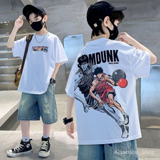 เสื้อยืดแขนสั้น ผ้าฝ้าย 100% พิมพ์ลายการ์ตูนอนิเมะ Slam Dunk สุดเท่ แฟชั่นทันสมัย 2023