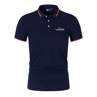 LACOSTE เสื้อโปโลแขนสั้น 8 สี แฟชั่นฤดูร้อน สําหรับผู้ชาย M - 4Xl 0149