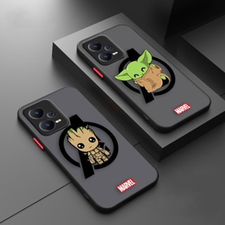 เคสโทรศัพท์มือถือ ผิวด้าน ลายโลโก้ Marvel Baby Yoda น่ารัก สําหรับ Xiaomi Redmi Note 12 11 11S 11T 10 10S 10X 9 9S 9T 8 7 6 5 5A Y1 4 4X 3 2 Pro Plus Lite POCO M4 M3 M2 Pro 4G 5G