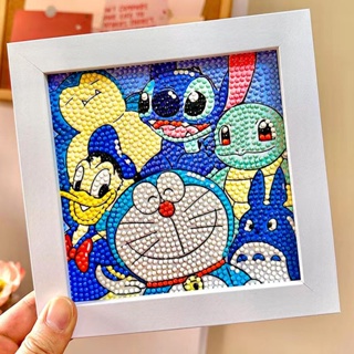 【Aibei】ครอสติสคริสตัล 💎ของเล่นเด็ก DiamondPaintingฝึกสมาธิ  ภาพวาดเพชรพร้อมกรอบรูป DIY CrossStitch Crystal