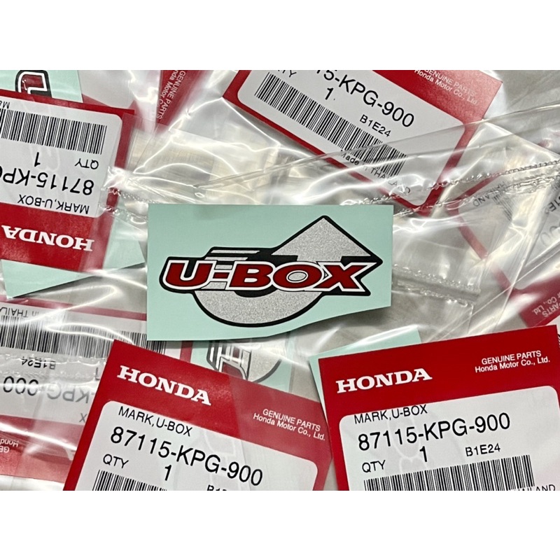 ‼️เเท้​เบิก​ศูนย์​‼️สติกเกอร์​เครื่องหมาย​ ป้ายเครื่องหมาย U-BOX​ ยูบล็อก​ HONDA 87115-KPG-900​ //NOT_HATYAI