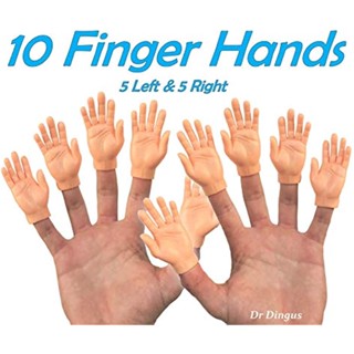 มือยาง 10 นิ้ว - มือเล็ก ๆ น้อย ๆ ระดับพรีเมี่ยม - การออกแบบที่สนุกสนานและสมจริง - เหมาะสําหรับการแสดงหุ่นโชว์, ของขวัญปิดปาก, สนุกสําหรับเด็กทุกคน!