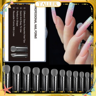 ✧ Ready Stcok 120Pcs Nail Art Matte Free Nail Mold Crystal Extension Paperless Tray Fast Phototherapy Extension Nail Plate Case เครื่องมือทำเล็บสำหรับร้านทำเล็บสูงกว่า