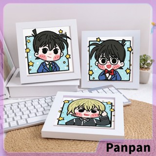 【Panpan】diyภาพวาดปักเพชร ครอสติสคริสตัลพร้อมกรอบรูปDetective Conan diamond paintingของเล่นเพื่อการศึกษาสำหรับเด็ก