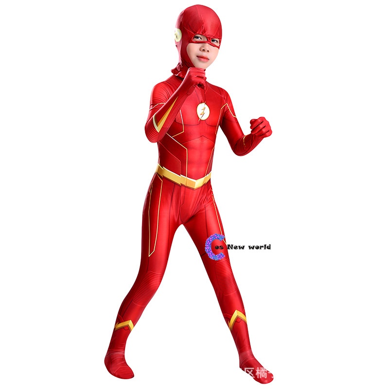 Boy The Flash Muscle Superhero แฟนซีชุดเด็กแฟนตาซีการ์ตูนภาพยนตร์ Carnival Party ฮาโลวีนเครื่องแต่งกายคอสเพลย์ ราคา ถูกที่สุด ดีลบีเคเค แกลเลอรีภาพที่ 6