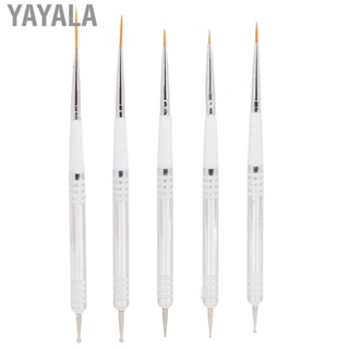 Yayala 5 Pcs Nail Art Brushes Double Ended Detail  Fine Tip Nail Dotting SHG