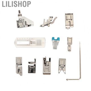 Lilishop Presser Foot Set  Durable Multifunction Stays Flat Replacement Stainless Steel Sewing Machine Feet with Presser Feet Seeker for Crafts