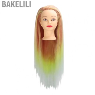 Bakelili Synthetic Hair Hairdresser Head  Training Dying Cutting Hairdressing Mannequin Head  for Teacher for Beauty Salon