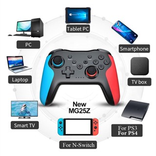 Ns009 จอยสติ๊กควบคุมเกมบลูทูธไร้สาย สั่นได้ สําหรับ Nintendo Switch Controller PS3 PC Windows 10