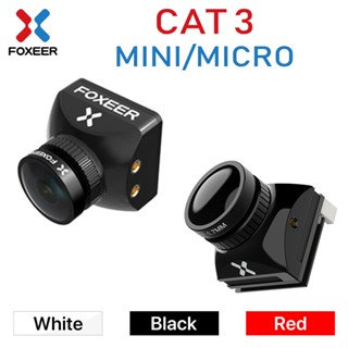 Foxeer Cat กล้อง FPV 3 ไมโคร เสียงเบา 1200TVL 0.00001Lux FPV 2.1 มม. PAL NTSC สําหรับโดรนบังคับ