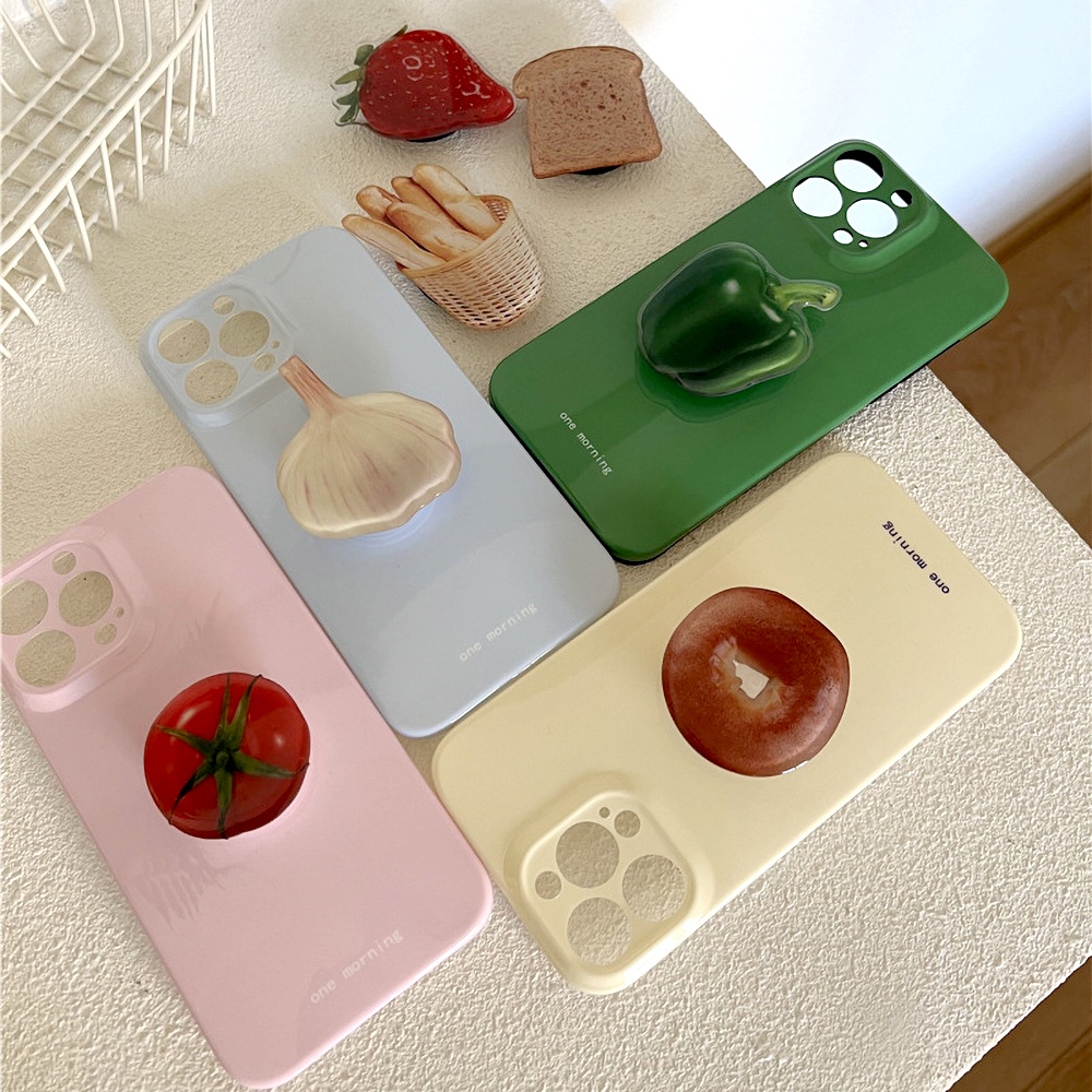 ขาตั้งโทรศัพท์มือถือ ผัก ขนมปังจําลอง แบบพับได้ ยืดหดได้ - รูปที่ 2