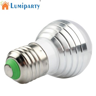 Lumiparty หลอดไฟ LED 3W E27 RGB เปลี่ยนสีได้ พร้อมรีโมตคอนโทรล สําหรับตกแต่งงานปาร์ตี้ งานแต่งงาน