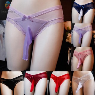 【TRSBX】Fashionable Men Underwear Briefs Breathable Briefs Fashion Lacework Bowknot