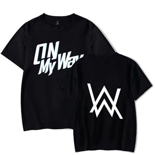 Alimoo Alan Walker เสื้อยืดลําลองสําหรับผู้ชายผู้หญิง Unisex ผ้าฝ้ายแขนสั้นขนาดใหญ่ 4XL 210A