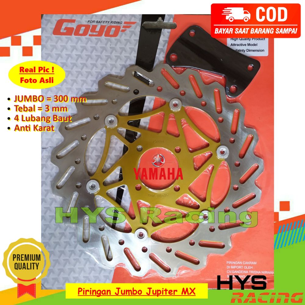 HYC JUMBO ดิสก์เบรกหน้า ดิสก์เบรกหน้า Yamaha Jupiter MX-F1ZR-FiZR-Vega-Vega ZR-X Ride-Nouvo - เส้นผ่