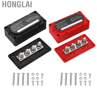 Honglai Rv  Interior Lights 2pcs Power Distribution Block 4 Studs 300A  Bus Bar Universal for 12‑48V Car RV Yacht Boat Rv