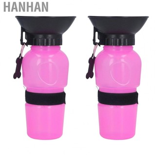 Hanhan 2Pcs/Set Portable Dog  Water Bottle Outdoor Travel Pet Water Drinking Bottle