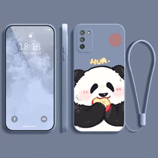 เคส xiaomi POCO M3 เคส กรณีโทรศัพท์นิ่มรูปแบบหมีแพนด้าโชคดี