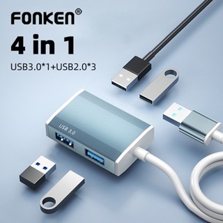 Fonken 4 in 1 ฮับ USB Type-C USB 3.0*1 USB 2.0*3 สําหรับฮาร์ดไดรฟ์ USB และคีย์บอร์ด