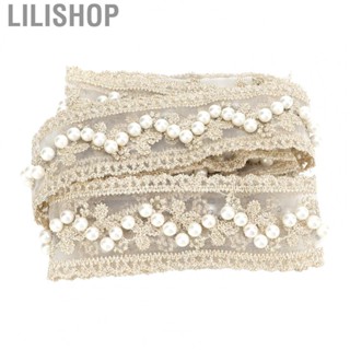 Lilishop Lace Ribbon  Pearl Ribbon Clear Pattern  for Crafts for Wedding Decorations