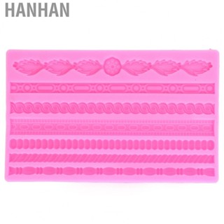 Hanhan 3D Pearl Knit Rope Silicone Mold  Grade Reusable Cakes Decorating Mould Pink