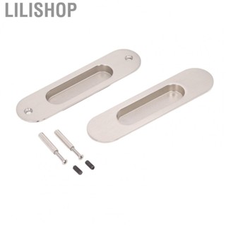 Lilishop Sliding Door Finger Pull  Smoothing Surfaces Door Finger Flush Pull Aluminum Alloy 4 Screws  for Folding Doors