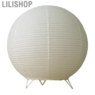 Lilishop Paper Bedside Lamp Shade  Soft Lighting Paper Lamp Shade Prevent Deformation Round Shaped  for Home Use