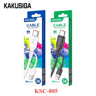 KAKUSIGA KSC-805 TIANSHENG 2.4A ชาร์จเร็ว 1 ม. PVC micro type c 8pin สาย usb ข้อมูลสำหรับโทรศัพท์