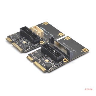 Zzz อะแดปเตอร์การ์ดขยาย 19Pin USB3 0 Mini PCI-E เป็น USB3 0 Mini PCIE เป็น 19Pin