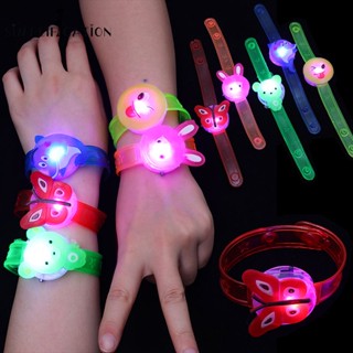 สายรัดข้อมือเรืองแสง LED / สายรัดข้อมือเรืองแสง ลายการ์ตูนสัตว์ / สร้อยข้อมือแฟชั่น สายรัดข้อมือ LED ปรับได้ อุปกรณ์เสริม