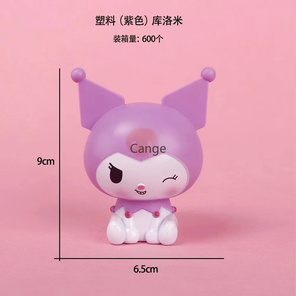 Kuromi Cinnamoroll Pachacco รุ่น Q ตุ๊กตาหัวใหญ่อะนิเมะการ์ตูนเค้กวันเกิดตกแต่งของขวัญของเล่นเด็ก thumbnail 4