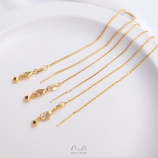 เครื่องประดับ สร้อยคอ สร้อยข้อมือ ชุบทอง 24K สามารถปรับได้ diy