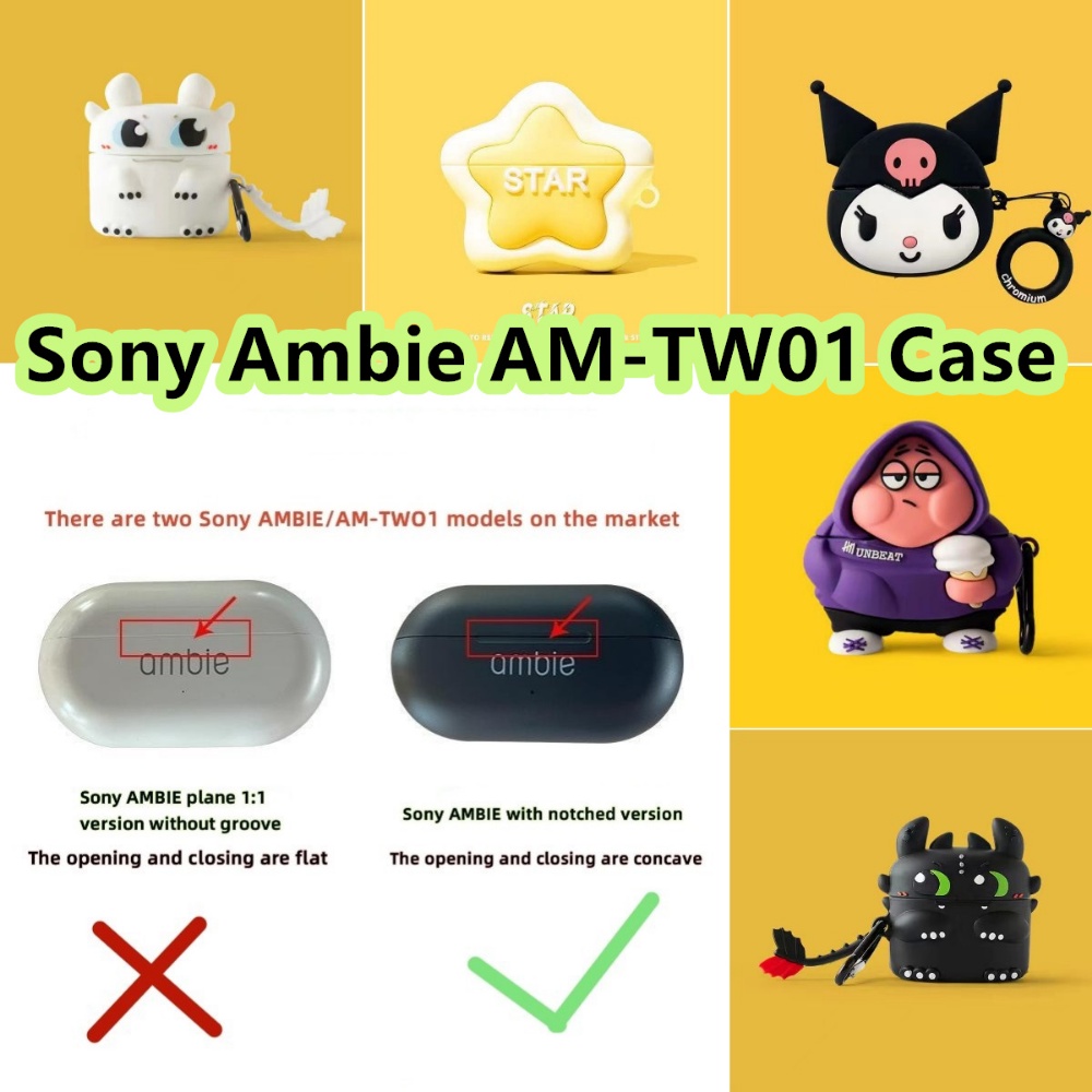 สําหรับ Sony Ambie AM-TW01 กรณี Cool Tide การ์ตูนสําหรับ Sony Ambie AM-TW01 ปลอกหูฟังแบบนุ่มฝาครอบ