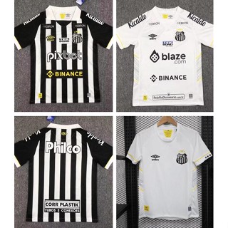 เสื้อกีฬาแขนสั้น ลายทีมชาติฟุตบอล Santos FC 23 24 ชุดเหย้า สําหรับผู้ชาย