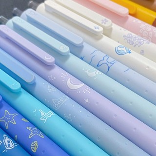 Kaco Ocean Story ปากกาเจล 0.5 แบบแห้งเร็ว คุณภาพสูง สีดํา 3 แพ็ค