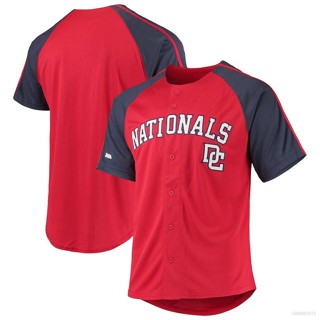 เสื้อกีฬาเบสบอล เสื้อคาร์ดิแกน ทรงหลวม พลัสไซซ์ ลาย MLB Washington