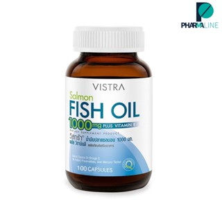 VistraSalmon Fish Oil 1000 mg plus vitamin E วิสตร้า แซลมอนฟิชออย 100 แคปซูล [PLine]