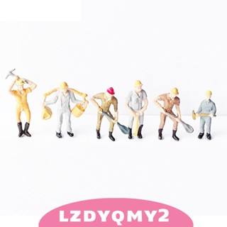 [Lzdyqmy2] โมเดลฟิกเกอร์คนงานรางรถไฟ ขนาดเล็ก สเกล HO ฉากโต๊ะทราย 25 ชิ้น