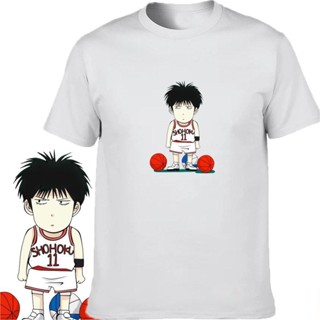 Slamdunk shohoku kaede rukawa chibi เสื้อเชิ้ตแขนสั้นผ้าฝ้ายดีไซน์ยอดนิยมเสื้อยืด เสื้อยืดผู้หญิง