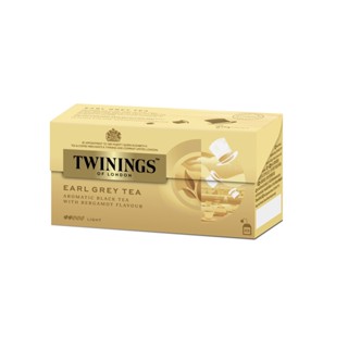 ทไวนิงส์ ชาสีทองอ่อน รสเบา เอิร์ล เกรย์ ชนิดซอง 2 กรัม แพ็ค 25 ซอง Twinings Earl Grey Tea 2 g. Pack 25 Tea Bags