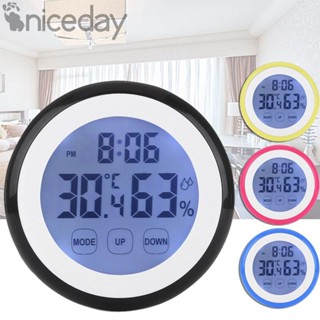 #NICEDAY-ABS+Back magnet 90*90*26mm Clocks +/-1C Accuracy Digital Temperature Humidity