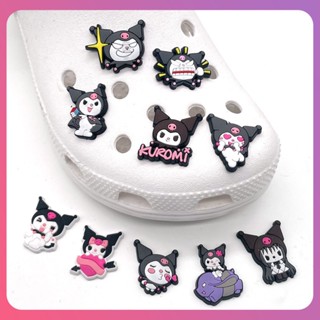 Creative Sanrio Kulomi Hole Shoes Buckle ดอกไม้ตกแต่งหัวเข็มขัดนักเรียนสนุก DIY บุคลิกภาพยางนุ่มไม่มีกลิ่น สวน อุปกรณ์เสริมรองเท้า [COD]