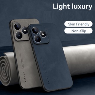 เคสหนัง PU นิ่ม สัมผัสคล้ายผิวหนัง สําหรับ Realme C53