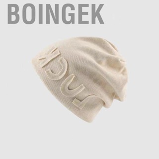 Boingek Women Winter Hat Soft Cotton Polyester Winter Warm Cap Trendy Oversized Knit Beanie Hat