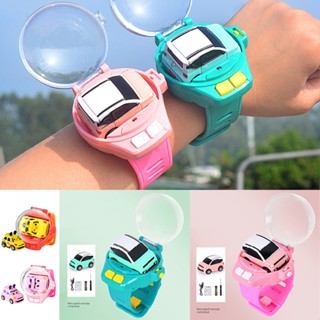 Mini RC Car Watch Toy 2.4GHz USB Charging Remote Control with Light for Kids