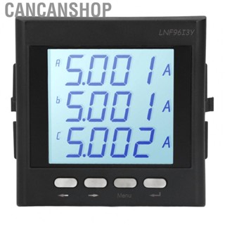 Cancanshop Intelligent Ammeter  LCD Display AC DC 80‑270V Voltage Current Meter Tester 3 Phase Powerful Multifunctional Real Time Detection for Chemical Industry