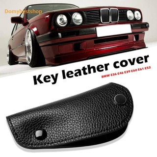 [Domybestshop.th] เคสกุญแจรีโมทรถยนต์ หนังสังเคราะห์ สําหรับ BMW E36 E46 E39